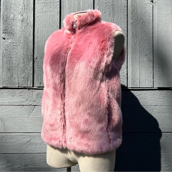 J.Crew Faux Fur Vest, Dusty Rose, NWOT - Picture 2 of 15